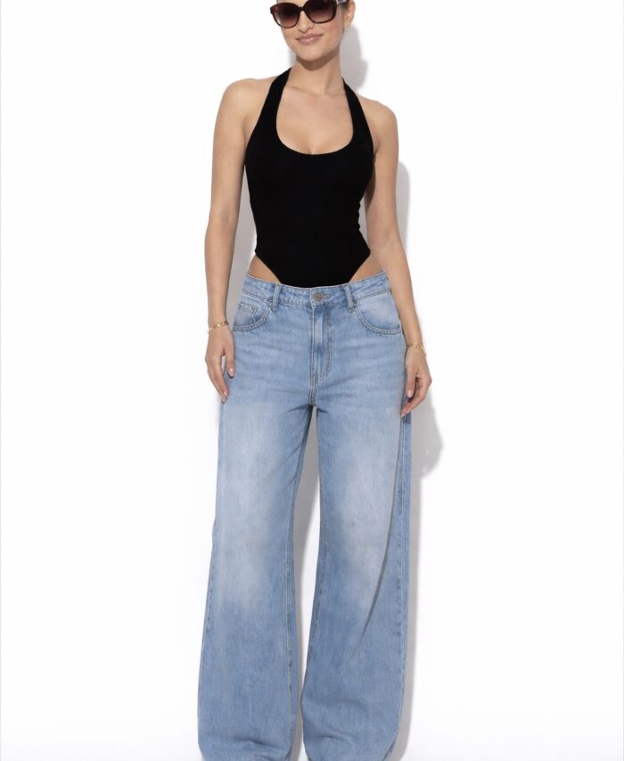 Backless Halter Neck Bodysuit