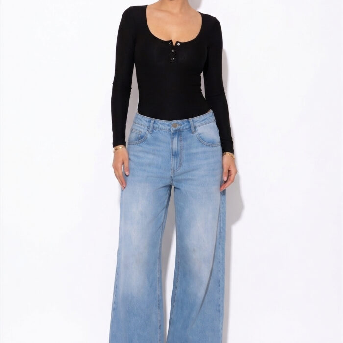 Full Sleeve Buttoned Amber Bodysuit