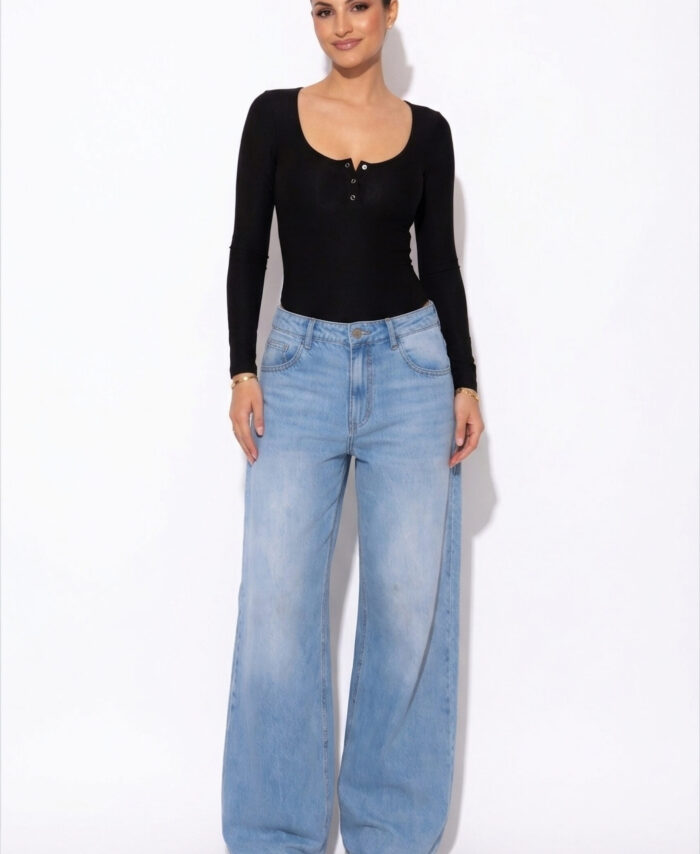 Full Sleeve Buttoned Amber Bodysuit